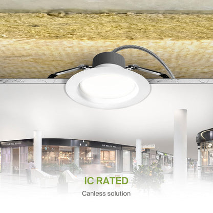 ASD Lighting LED Commercial Downlight 4inch 7/10/13W 120-277V 0-10V Dimmable 2700/3000/3500/4000/5000K White UL ES