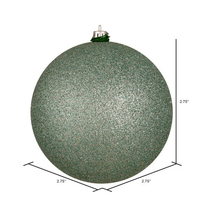 Vickerman 2.75" Frosty Mint Glitter Ball Ornament 12 per Bag