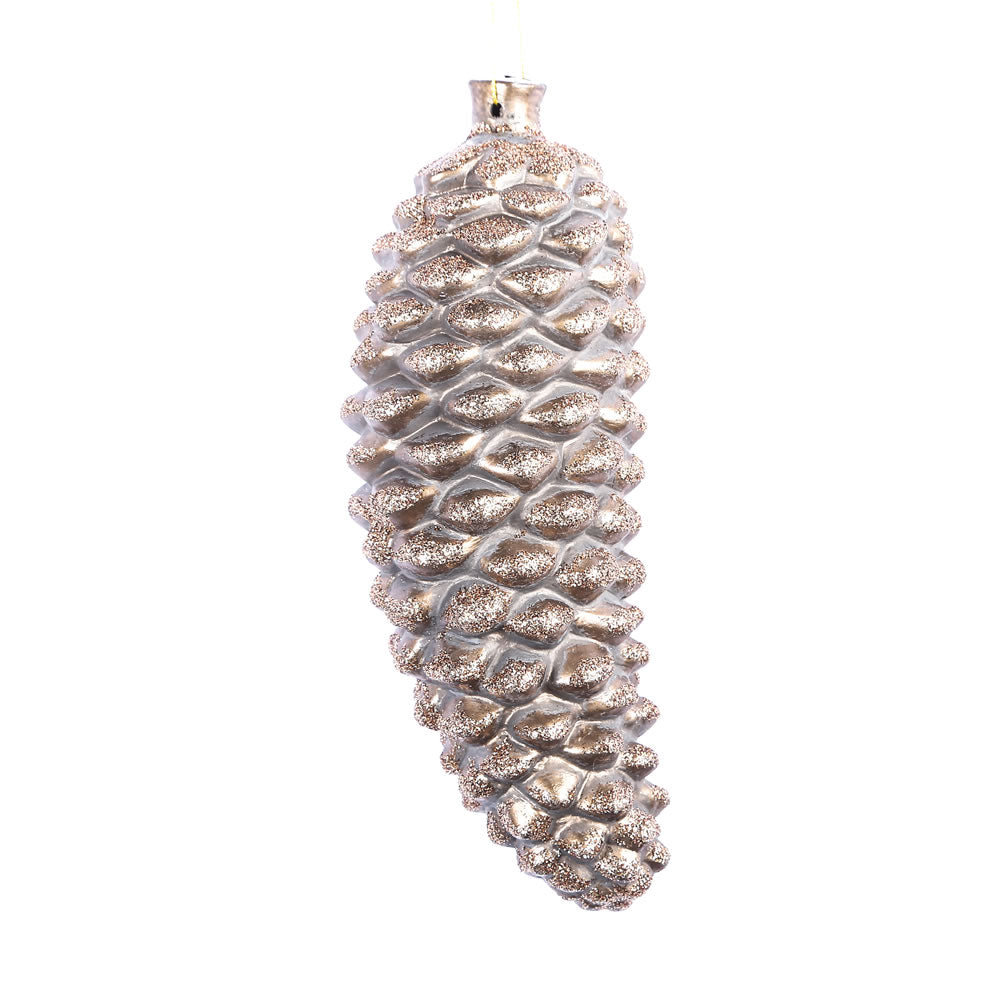 Vickerman 8" Mocha Antique Pinecone  Christmas Ornament Pack of 2
