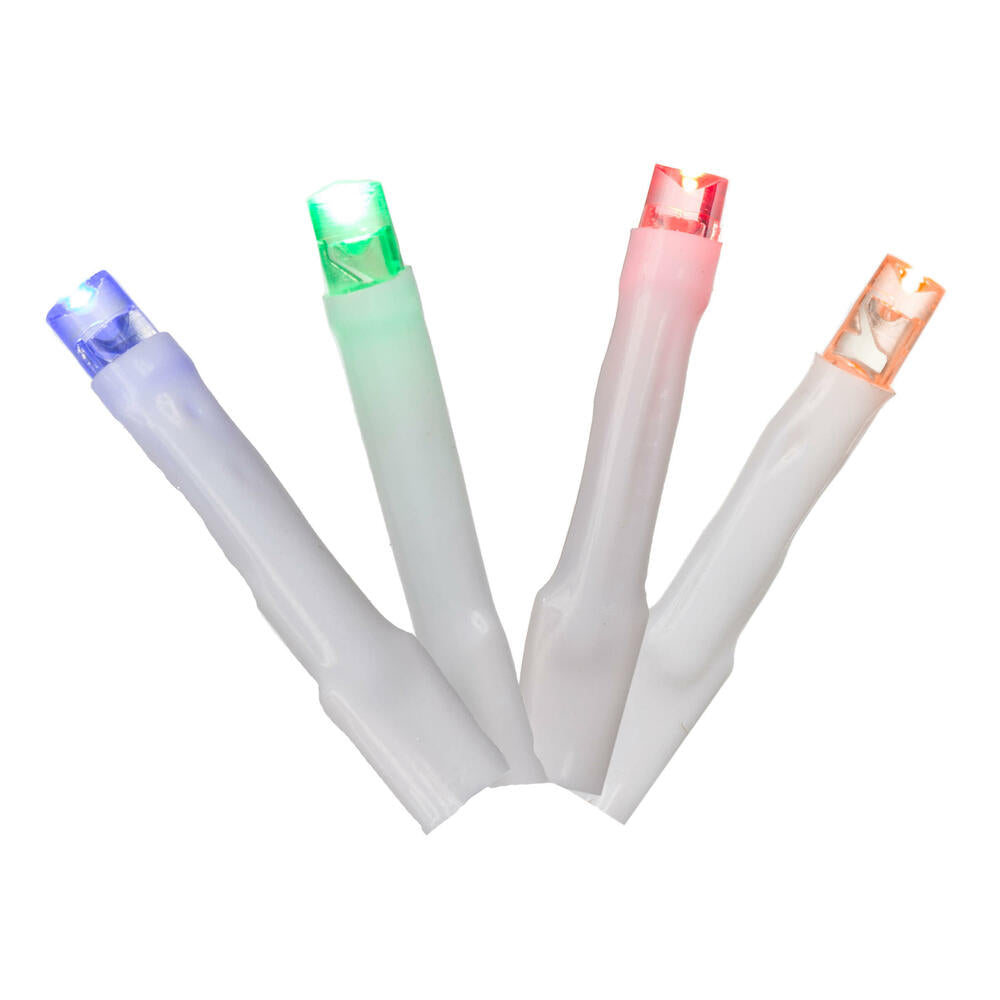 Vickerman 144 Multi-color LED Cluster Light Set 24' Christmas Light Set White Wire