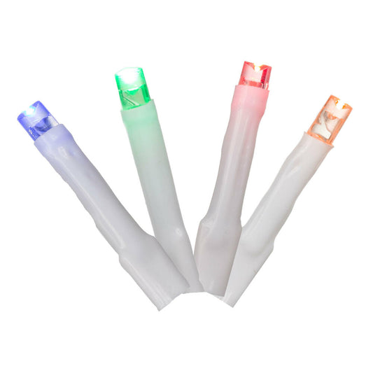 Vickerman 144 Multi-color LED Cluster Light Set 24' Christmas Light Set White Wire