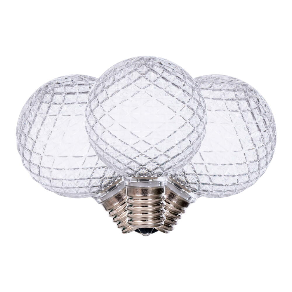 Vickerman G50 LED Cool White Replacement Bulb E17/C9 Nickel Base 120V .8W package of 25