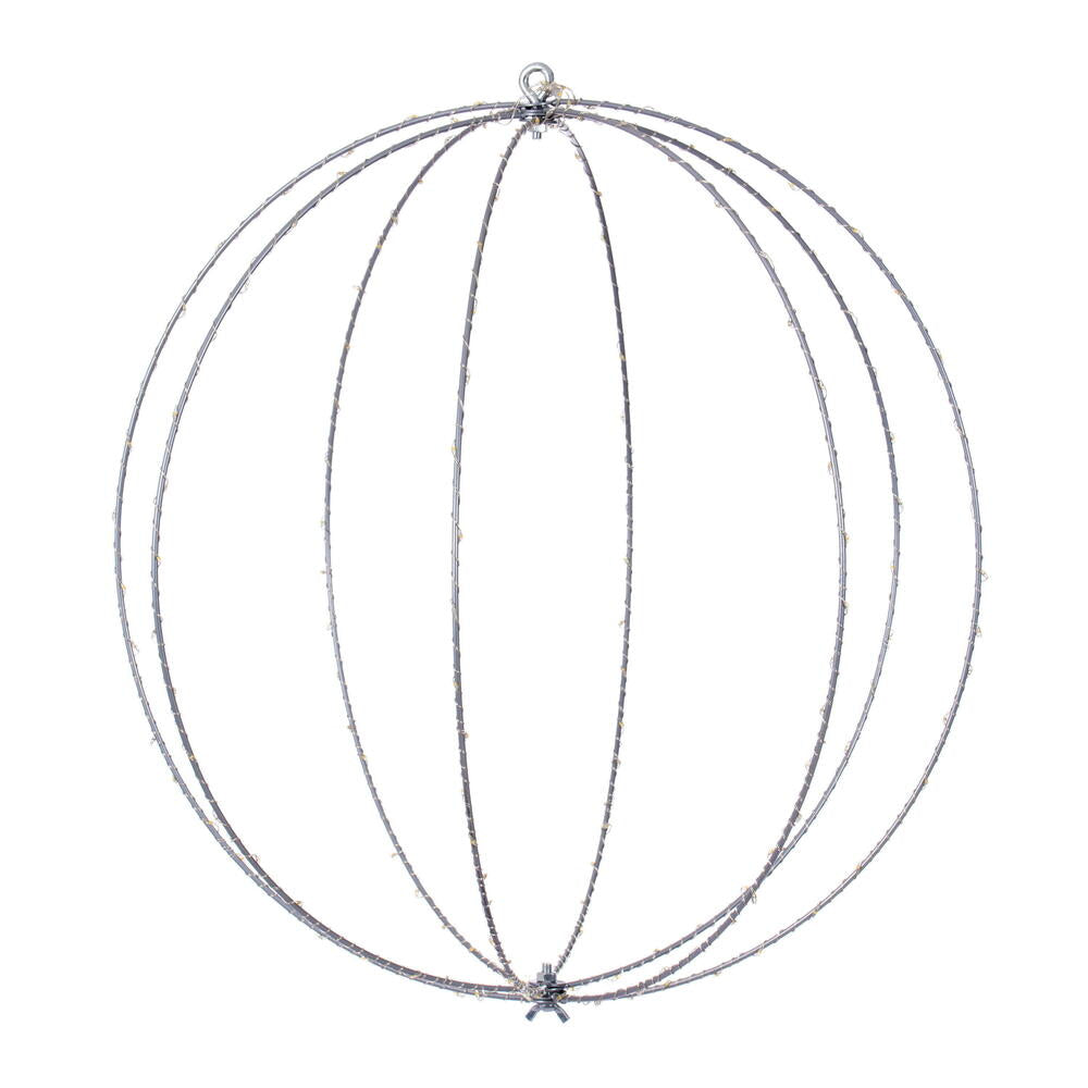 Vickerman 240 lights x 18" Warm White Twinkle LED Ball Steel Wire Silhouette Light.