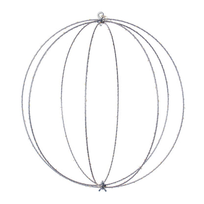 Vickerman 240 lights x 18" Warm White Twinkle LED Ball Steel Wire Silhouette Light.