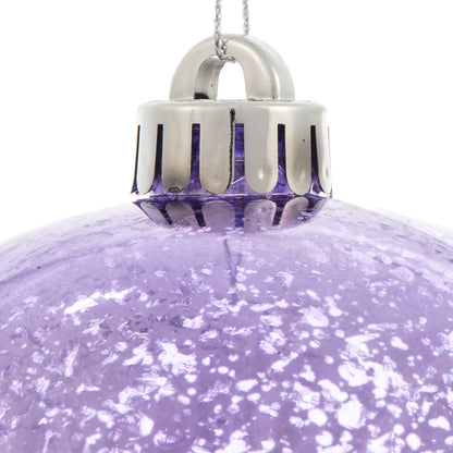 Vickerman 6" Lavender Mercury Ball Christmas Ornament Features a Shiny Finish. Comes 4 per Bag.