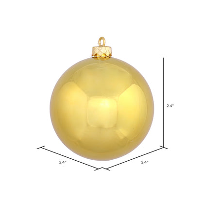 Vickerman 2.4" Gold Shiny Ball Ornament 24 per Bag