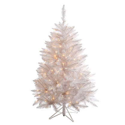 Vickerman 4.5' Sparkle White Spruce Artificial Christmas Tree Clear Dura-lit Incandescent Lights