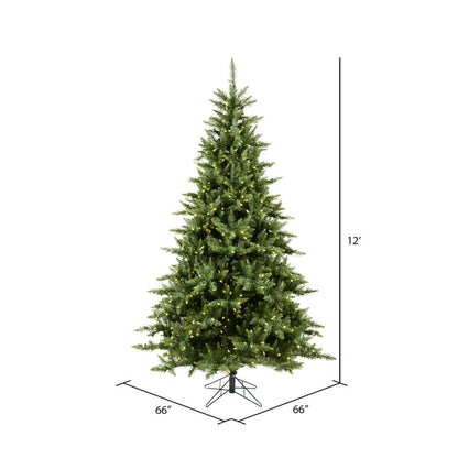 Vickerman 12' Camdon Fir Artificial Christmas Tree with Warm White Dura-lit LED Lights