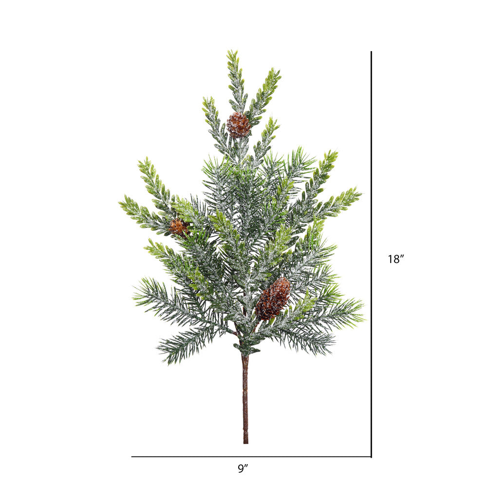 Vickerman 18" Frosted Hemlock-Angel Pine Artificial Christmas Spray