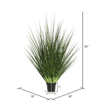 Vickerman 36" Artificial Potted Extra Full Green Grass.