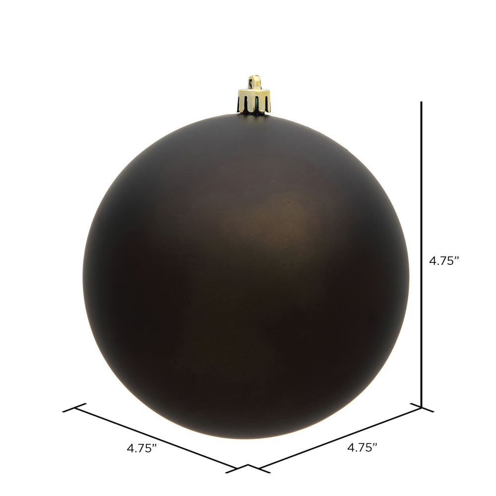 Vickerman 4.75" Gunmetal Matte Ball Ornament 4 per Bag