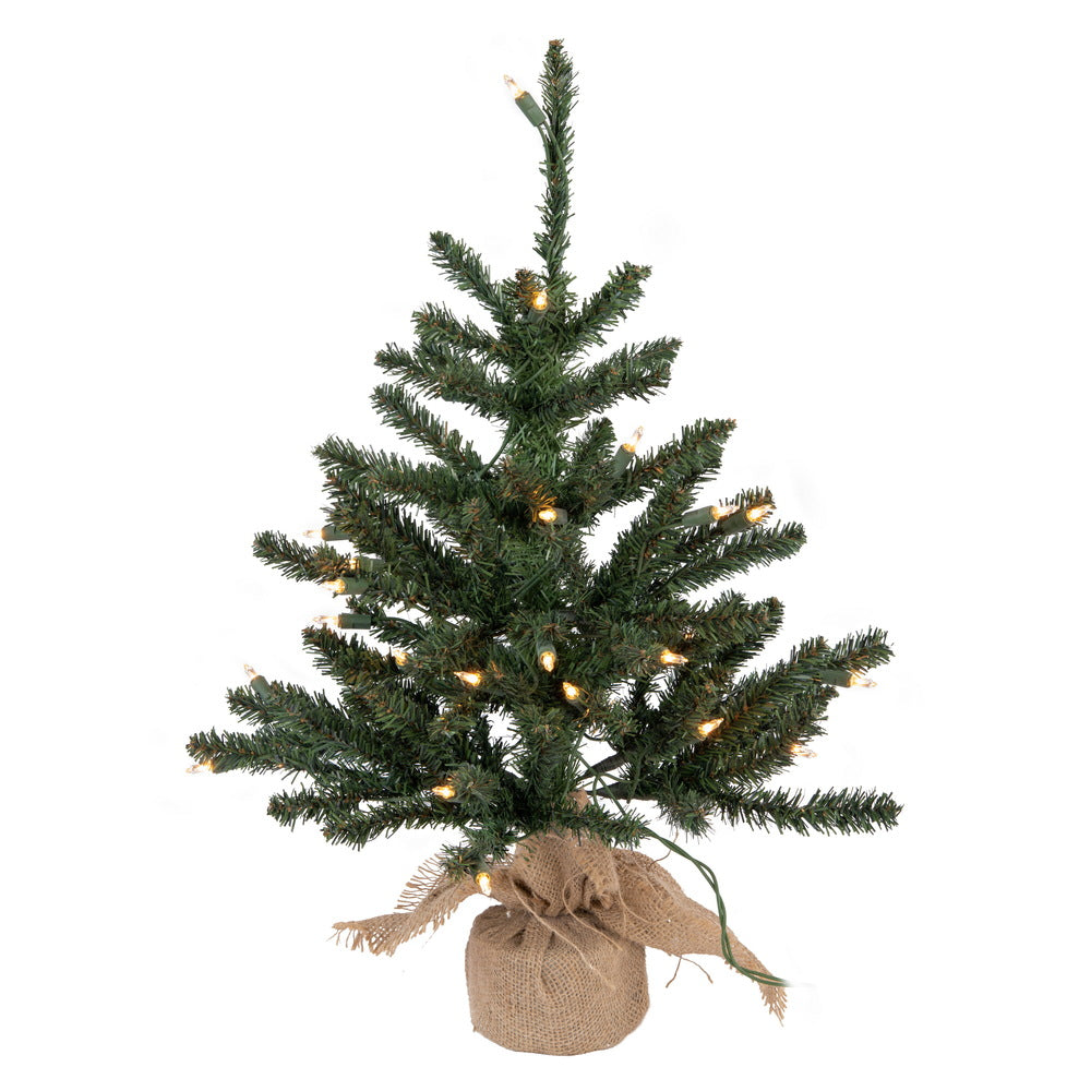 Vickerman 24" Anoka Pine Artificial Christmas Tree Clear Dura-lit Lights
