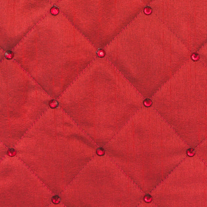 Vickerman 52" Red Quilt Stitch Jewel Christmas Tree skirt