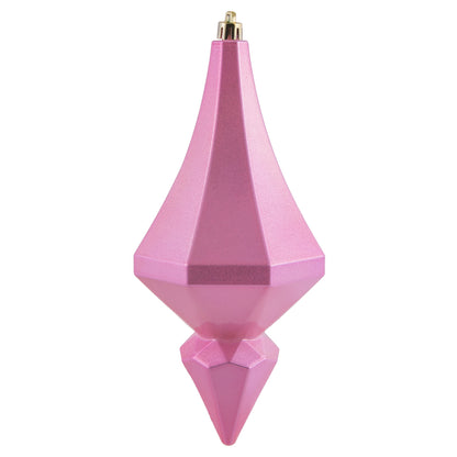 Vickerman 8" Pink Candy Finish Diamond Finial Ornament Pack of 2