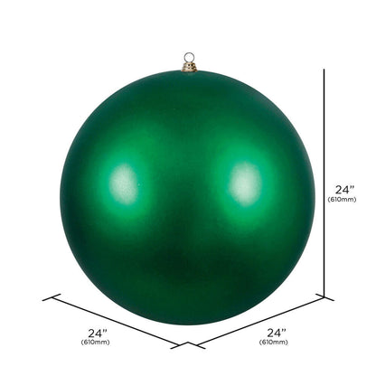 Vickerman 24" Giant Matte Emerald Ball Christmas Ornament UV Resistant