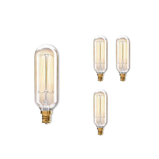 BULBRITE INCANDESCENT T8 CANDELABRA SCREW (E12) 40W DIMMABLE NOSTALGIC LIGHT BULB 2200K/AMBER 4PK (132517)