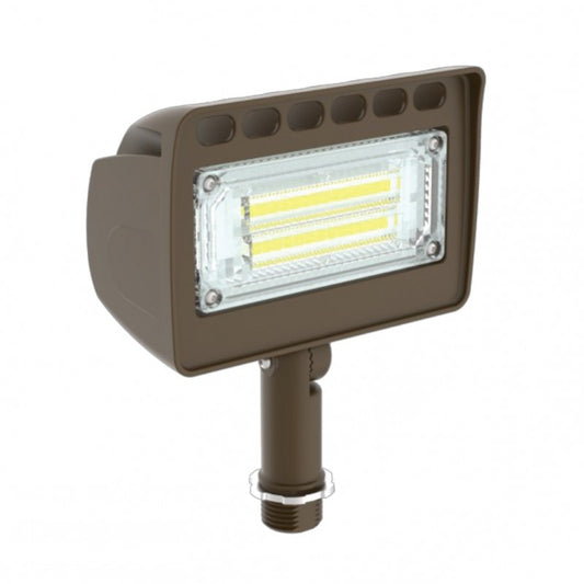 Westgate LED Architectural Flood Lights LF4 Series 120V-277V, Outdoor Lighting, 15W, 1900 Lumens, 5000K, Bronze 0~10V Dimmable