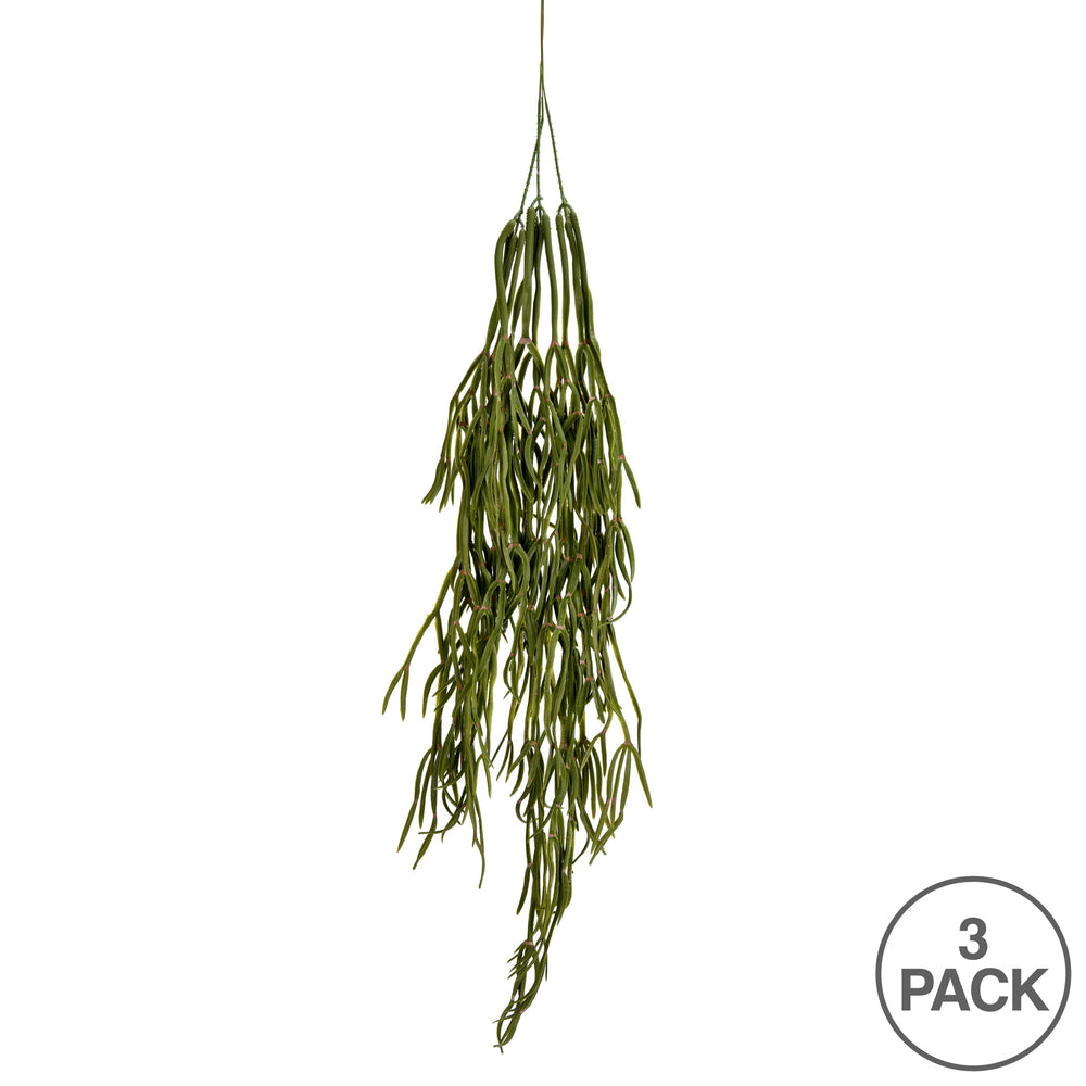 Vickerman 36" Artificial Green Trailing Grass Spray. Includes 3 sprays per pack.