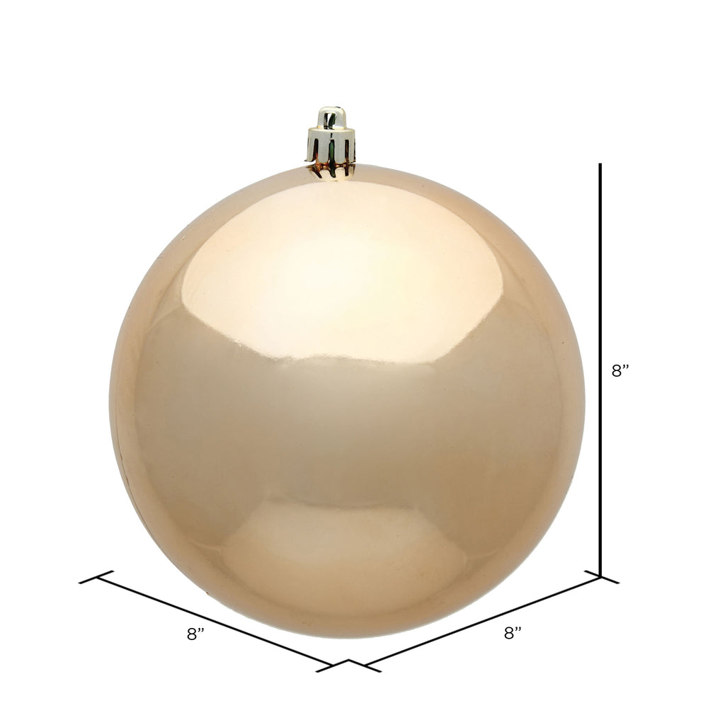 Vickerman 8" Café Latte Shiny Ball Ornament