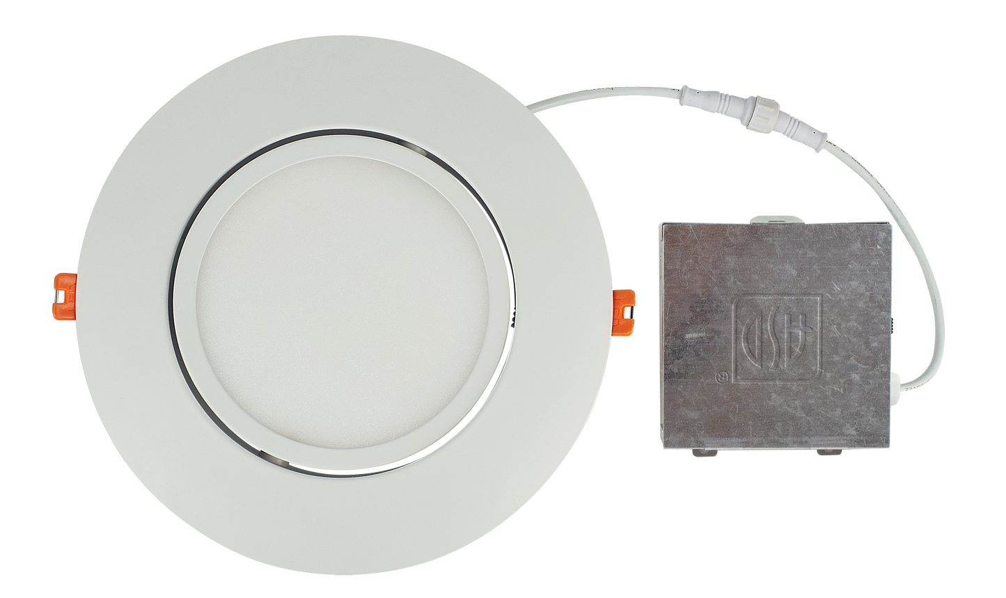 ASD Lighting LED Round Recessed Mini Panel Gimbal 4" 9W Dimmable CCT Selectable 3000-5000K White cETLus