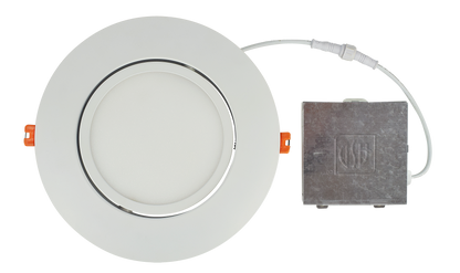 ASD Lighting LED Round Recessed Mini Panel Gimbal 4" 9W Dimmable CCT Selectable 3000-5000K White cETLus