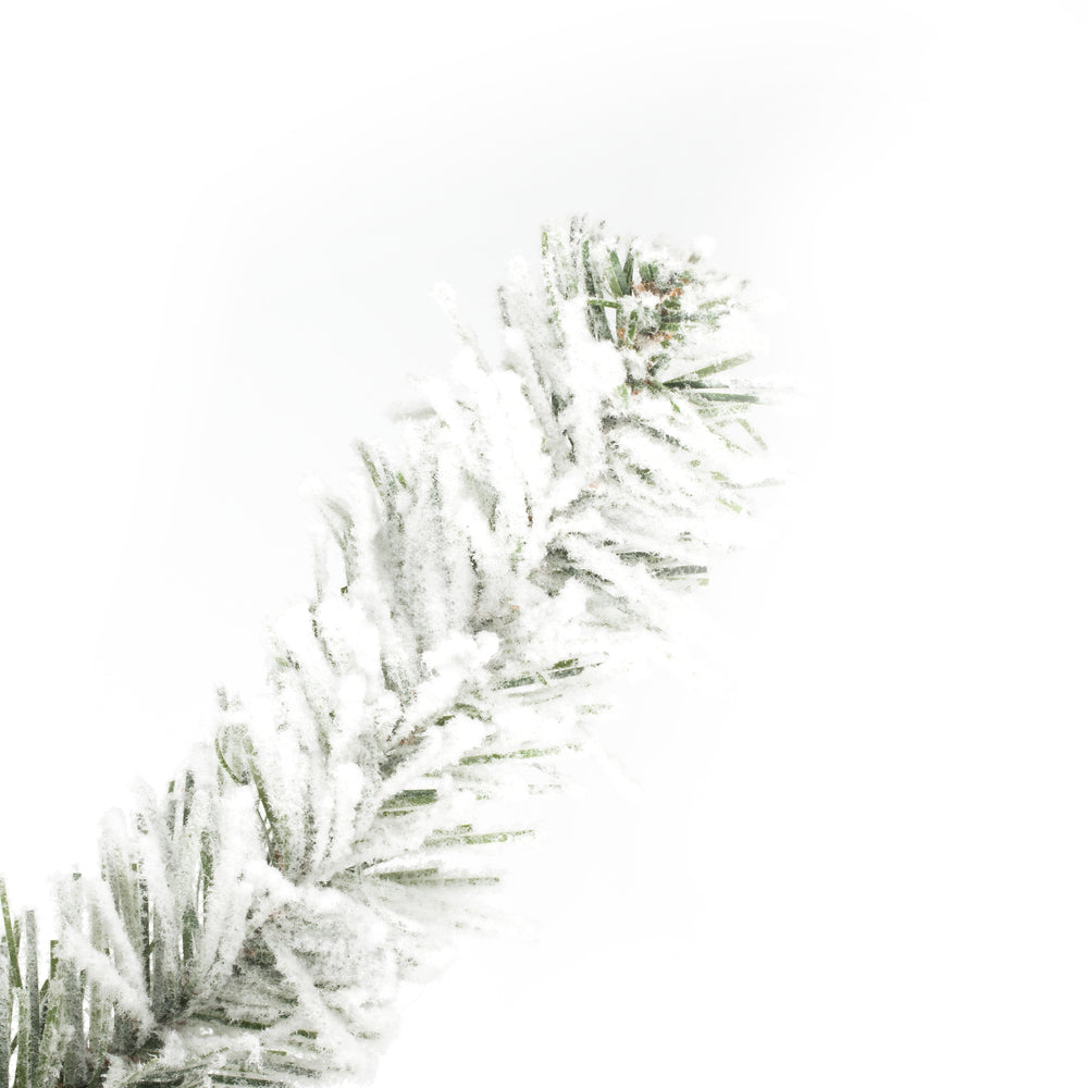Vickerman 48" Flocked Kiana Artificial Christmas Wreath Warm White Dura-Lit® LED Mini Lights