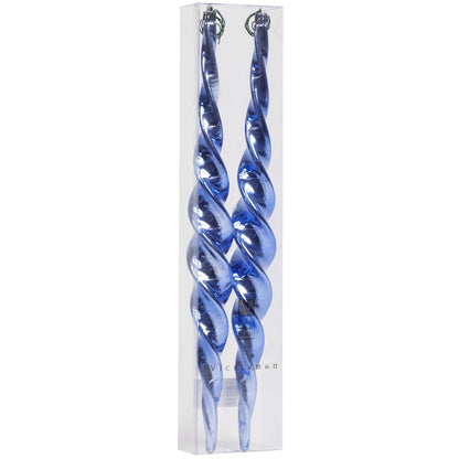 Vickerman 14.6" Periwinkle Spiral Icicle 2/Bx