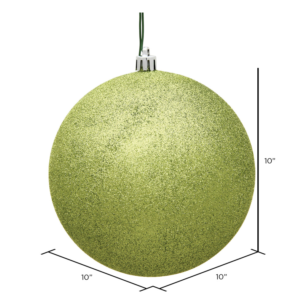 Vickerman 10" Lime Glitter Ball Ornament