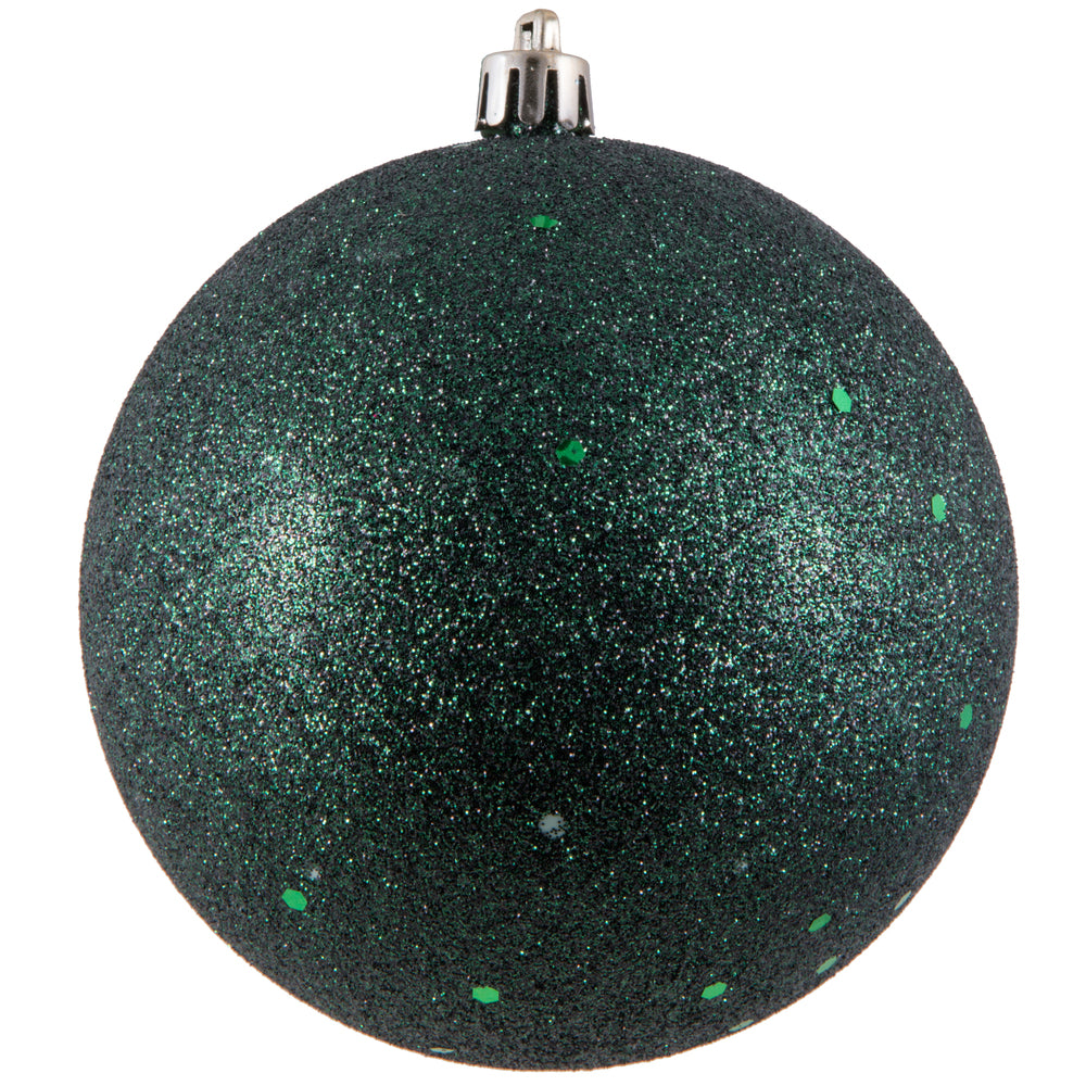 Vickerman 4" Midnight Green Sequin Ball Ornament 6 per Bag