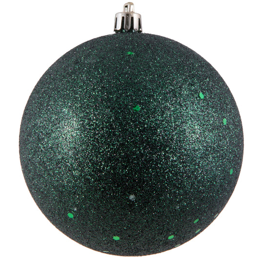 Vickerman 4" Midnight Green Sequin Ball Ornament 6 per Bag