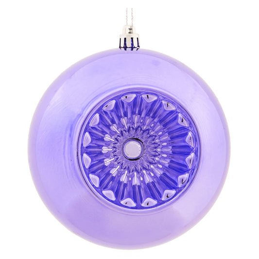 Vickerman 4.75" Lavender Shiny Star Brite Ball Ornament 4 per Bag