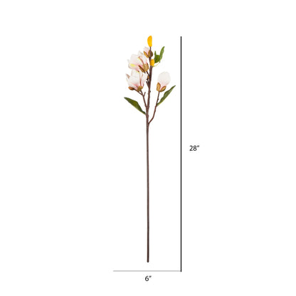 Vickerman 28" Artificial Pink Magnolia Stem Set of 3