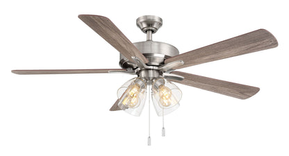 Wind River Fans Pecos 52 Inch Pull Chain Ceiling Fan  - Matte Black Finish