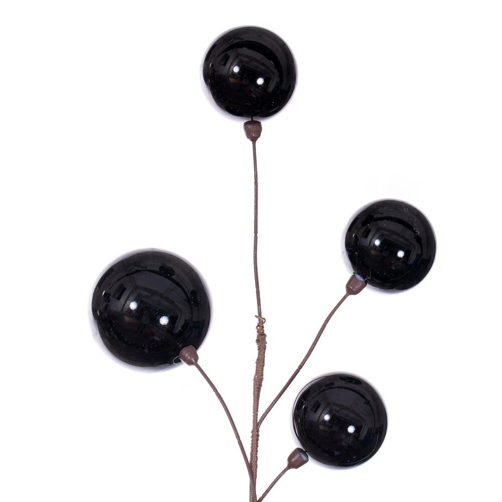 Vickerman 10' Black Pearl Branch Ball Wire Garland.