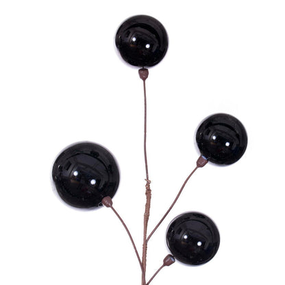 Vickerman 10' Black Pearl Branch Ball Wire Garland.