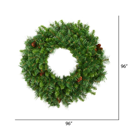 Vickerman 96" Cheyenne Pine Artificial Christmas Wreath Unlit