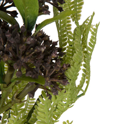 Vickerman 14" Blackberry Purple Artificial Wild Berry and Green Fern Bundle 2 per bag.