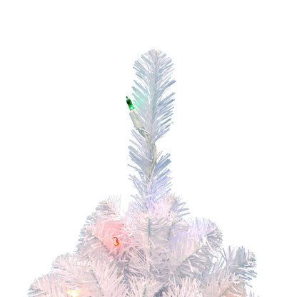 Vickerman 3' Crystal White Spruce Artificial Christmas Tree Multi-Colored LED Lights