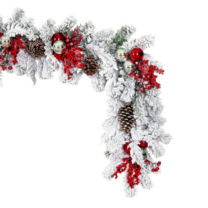 Vickerman 6' x 16" Flocked Artificial Christmas Garland Unlit