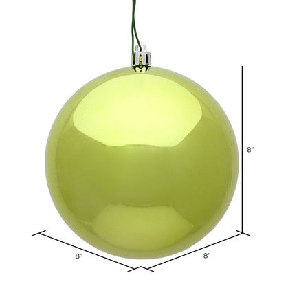 Vickerman 8" Lime Shiny Ball Ornament