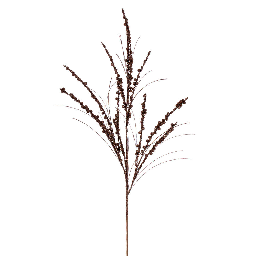 Vickerman 36" Mocha Berry Twig Glitter Spray 6 per bag.