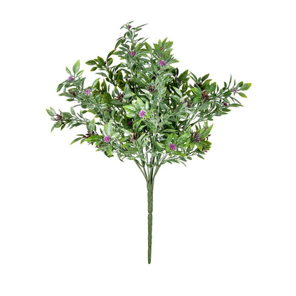 Vickerman 13.5" Artificial Purple UV Coated Wildflower Bush Pack of 2