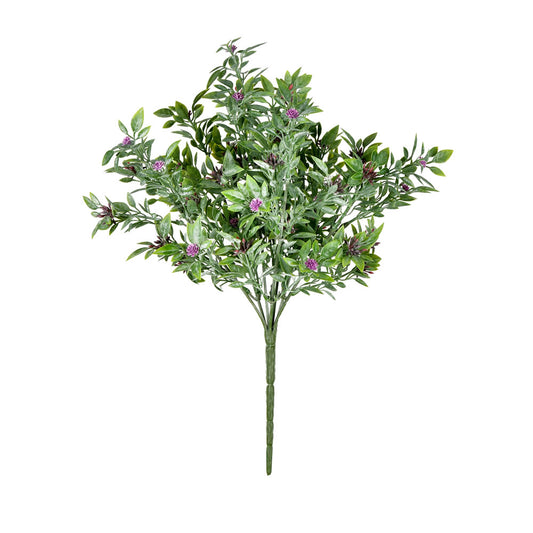 Vickerman 13.5" Artificial Purple UV Coated Wildflower Bush Pack of 2