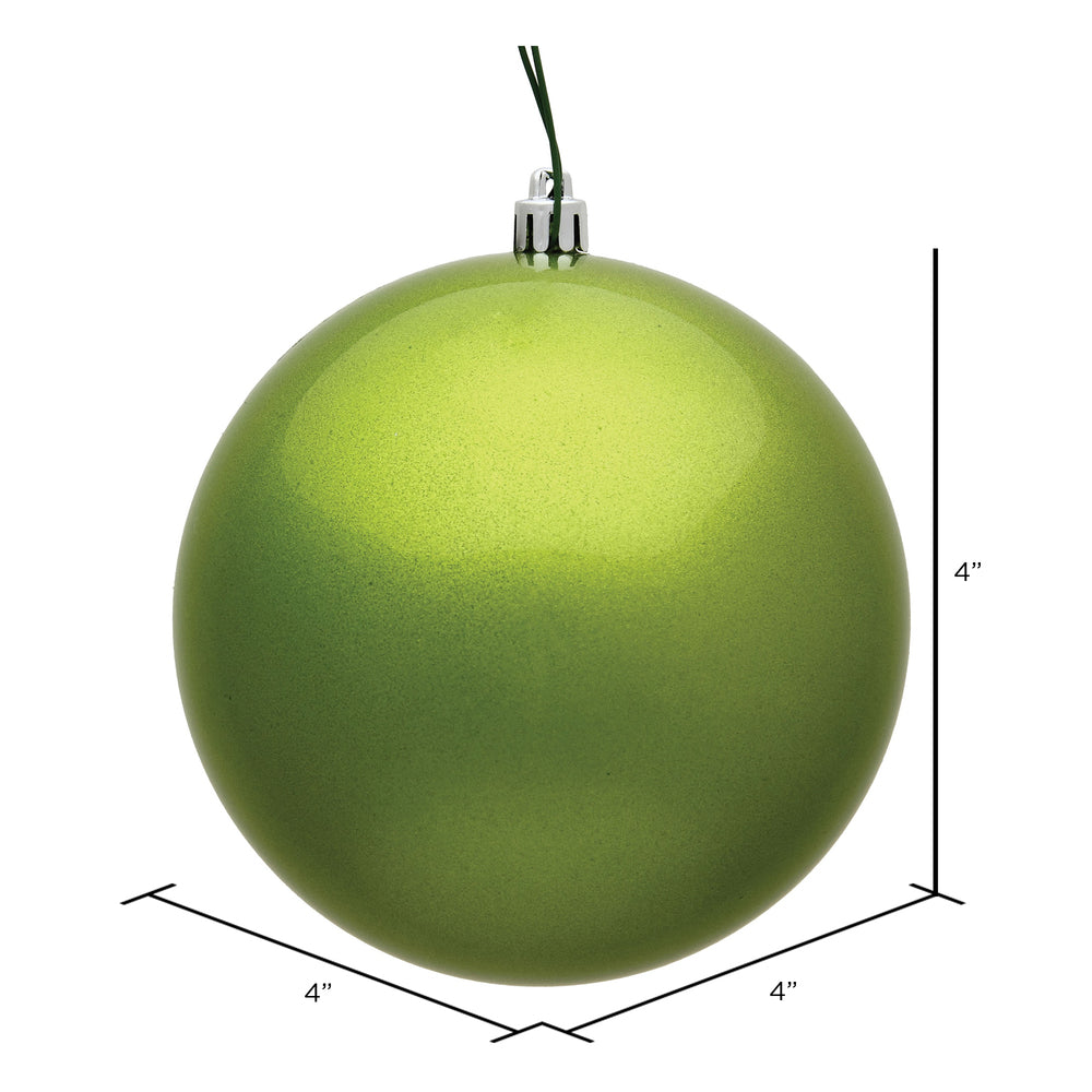 Vickerman 4" Lime Candy Ball Ornament 6 per Bag