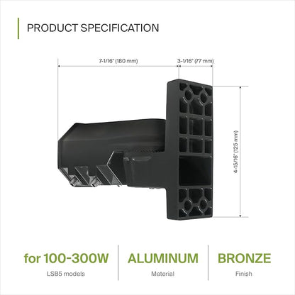 ASD Lighting Slip fitter Mounting Bracket for LED Area Lights LSB5 100-300W Bronze