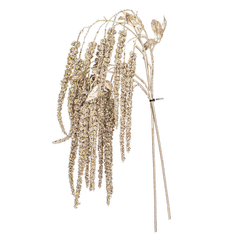 Vickerman 44" Artificial Champagne Amaranthus Spray 2 per Bag. Includes 2 sprays per pack.