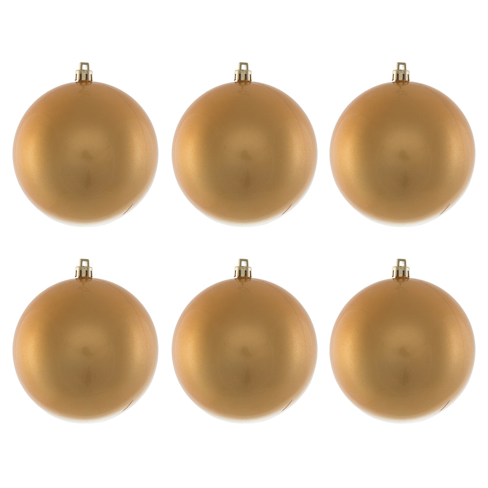 Vickerman 4" Copper/Gold Candy Ball UV Drilled 6/Bag