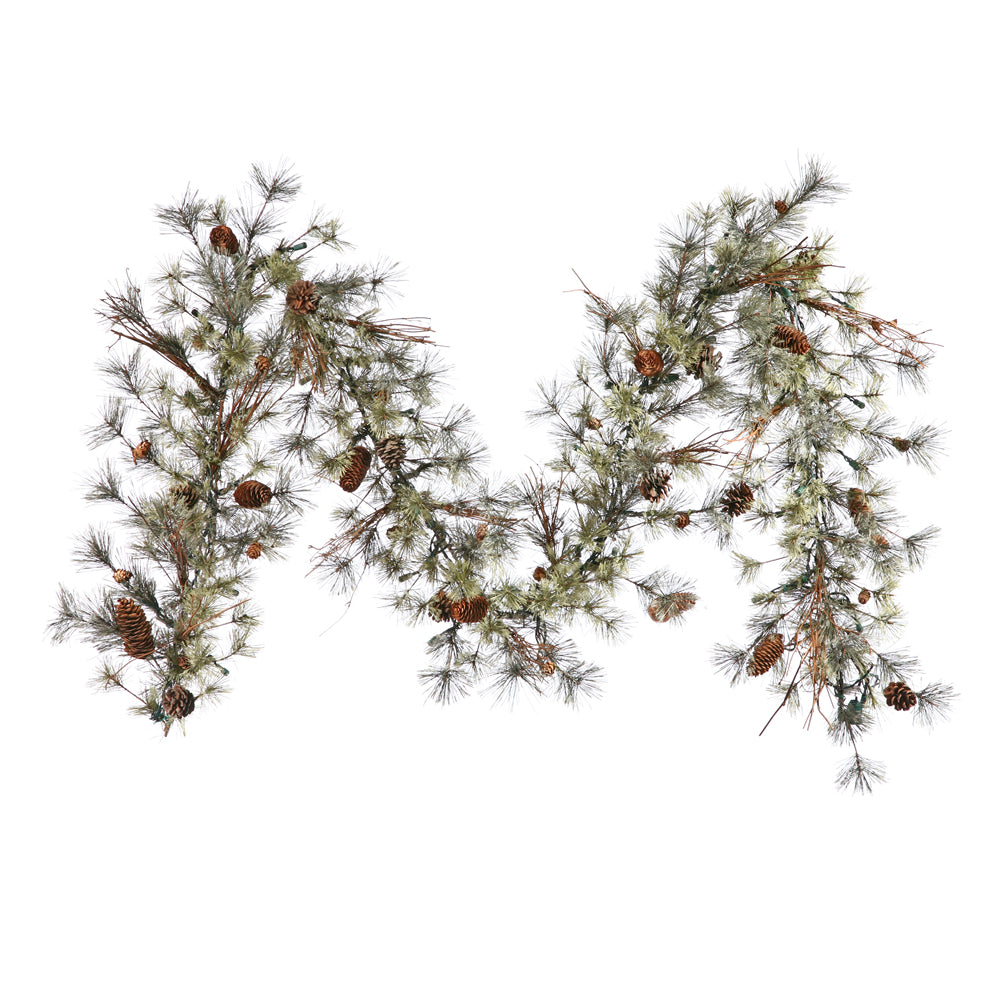 Vickerman 9' X 12" Dakota Artificial Christmas Garland Unlit