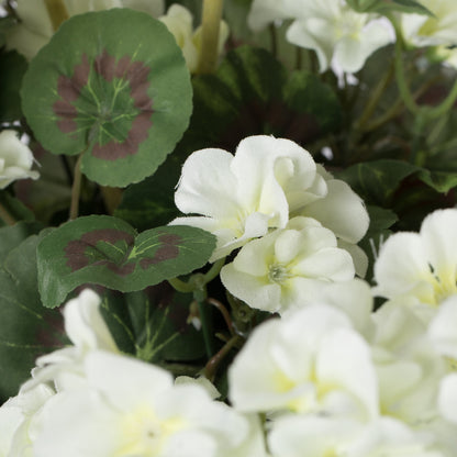 Vickerman Artificial 20" White Geranium Bush 4 per Pack.