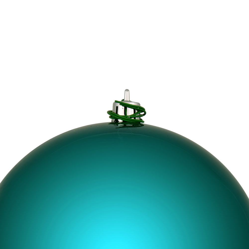 Vickerman 8" Dark Teal Shiny Ball Ornament